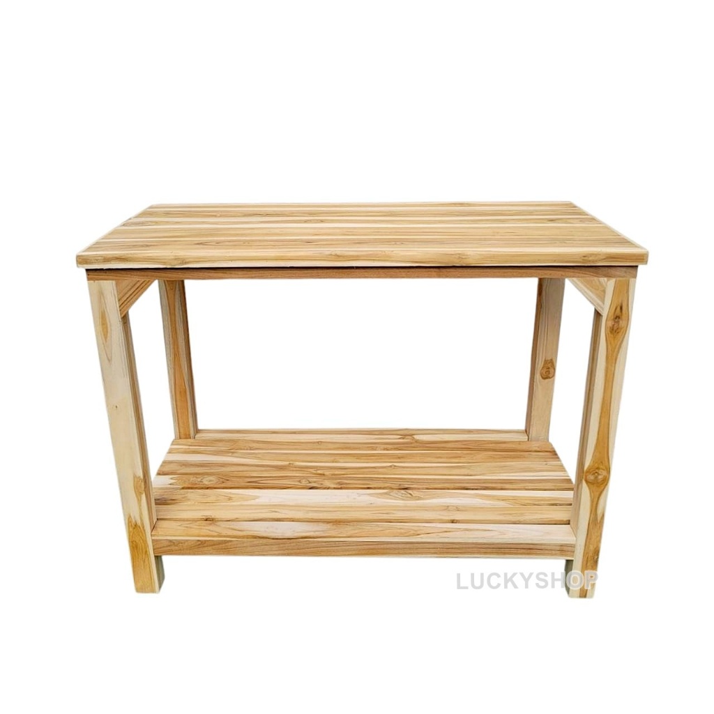 ชั้นวางของ วางตู้ปลา งานไม้สัก ชั้นเอนกประสงค์ ขนาด 50x100x75 cm.