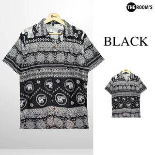 THE ROOM'S - เดอะรูม เสื้อช้าง ผลิตในไทย 100% เสื้อฮาวาย โคตรนุ่ม แขนสั้น ไม่ต้องรีด เสื้อยับยาก ผ้าดีมาก ช้างคะนองศึก