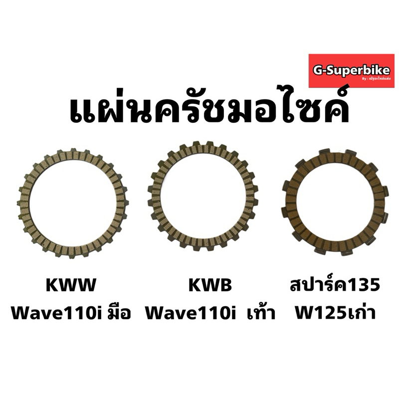 แผ่นครัชเวฟ110iมือ,เท้า และ สปาร์ค135,เวฟ125เก่าR,S 🧲💨