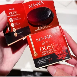สบู่หน้าลอยคุณโจ้ สบู่มาร์คหน้า สบู่ล้างหน้า NAWANNA (NA-NA เก่า) DOSE Astaxanthin Mask Pure Soap ขนาดใหญ่ขึ้น 50 g