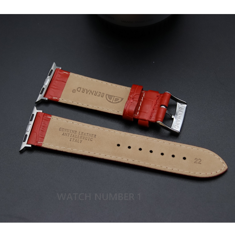 สายหนังแท้ แบรนด์ BERNARD E546 สำหรับ  Apple Watch  จากประเทศอีตาลี เย็บด้ายรอบ แข็งแรง ทนทาน ราคา ถูกที่สุด ดีลบีเคเค แกลเลอรีภาพที่ 3