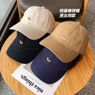 หมวกสไตล์เกาหลี หมวกมินิมอล มี 5 สี ปัก สุนัขคอร์กี้