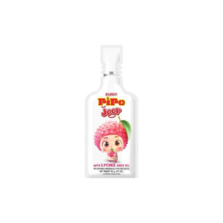 ปีโป้ จุ๊ป เยลลี่ผสมน้ำผลไม้15% ฉีกแล้วดูด 90กรัม ตรา ยูโร่ แช่เย็น 6 ถุง รส สตรอเบอร์รี่ องุ่น
