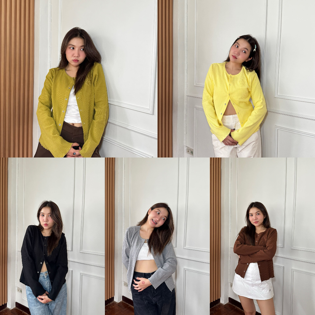 SUNTUDIO l classic cardigan เสื้อคาร์ดิแกน ผ้ายืด ใส่สบาย