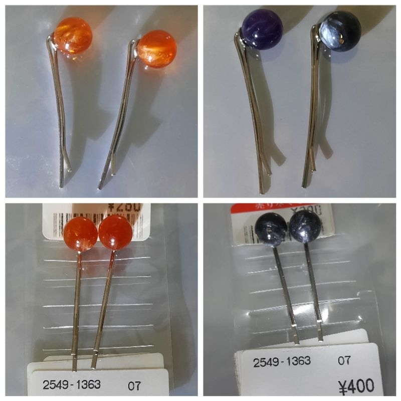 New japan กิ๊บงานญี่ปุ่น  เป็นพลาสติกที่เล่นไฟคล้ายเปลือกหอย สวย ยาว4ซม. ราคา/คู่