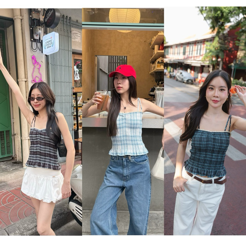 STOREY - MOLLY TOP 🤎🩵  เสื้อสายเดี่ยว