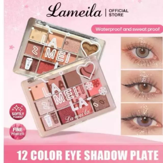 C.260.อายแชโดว์12สี LAMEILA พาเลทอายแชโดว์ 5265 กันน้ำ Palette ที่ทาตา