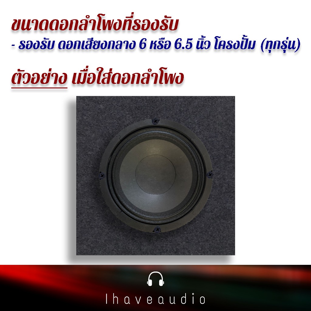 ตู้ลำโพงเปล่า Ihaveaudio ตู้จิ๋ว ใส่เสียงกลาง 6/6.5" โครงปั้ม หุ้มพรมอัดเทา(1ชิ้น)