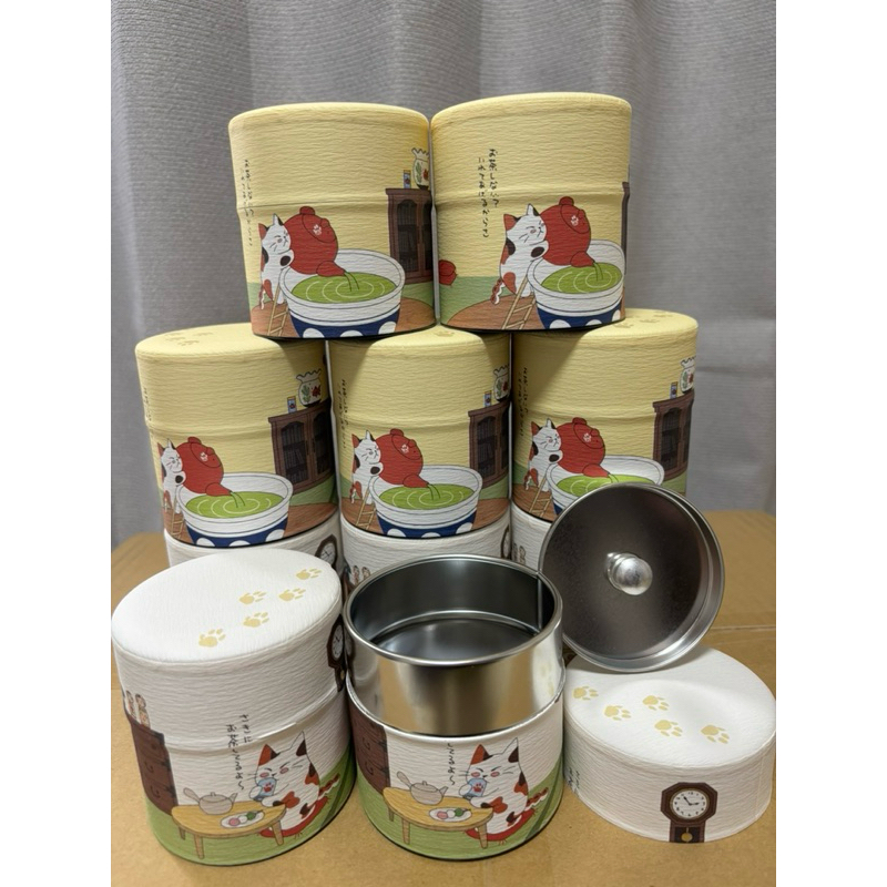 พร้อมส่ง!!! 🇯🇵กระป๋องเก็บชาลายแมว tea canister