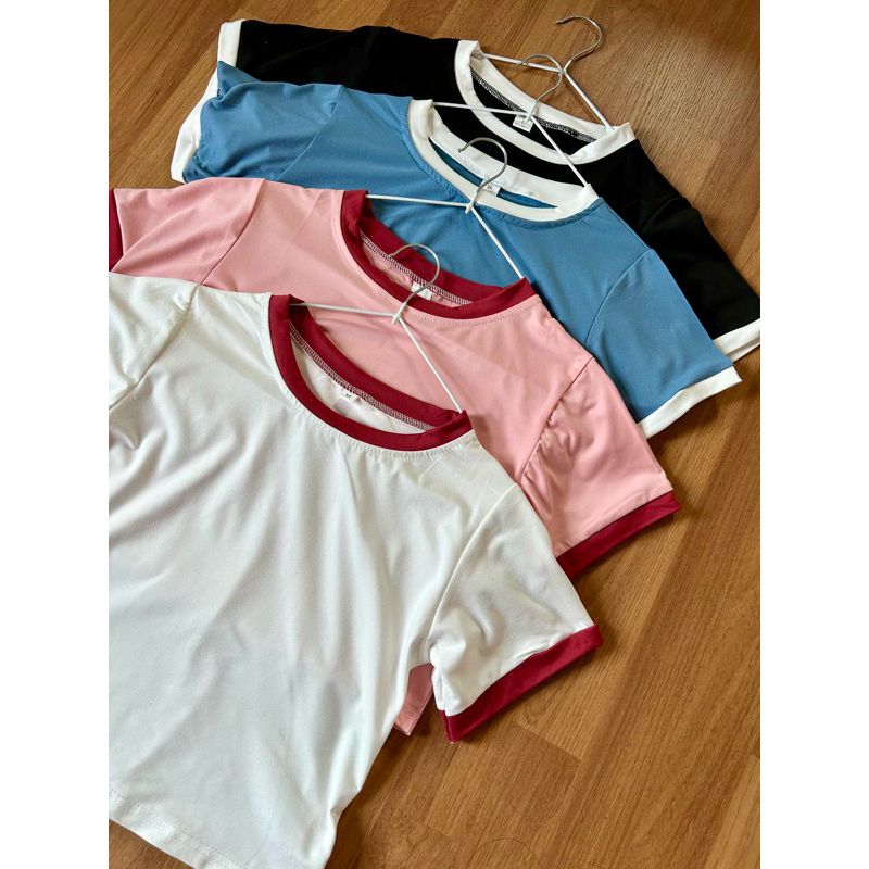 🌸 Mali Clothes 🌸 เสื้อยืดคอกลม (ผู้หญิง) แบบ Crop - Woman Crop T shirt