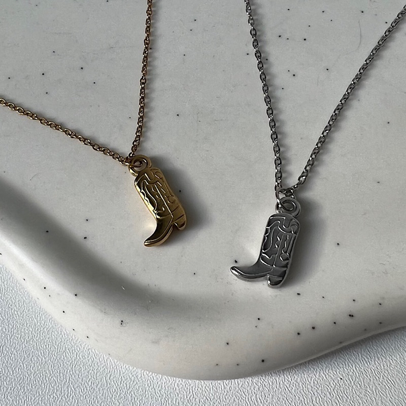 Adore- Vintage Boot necklace