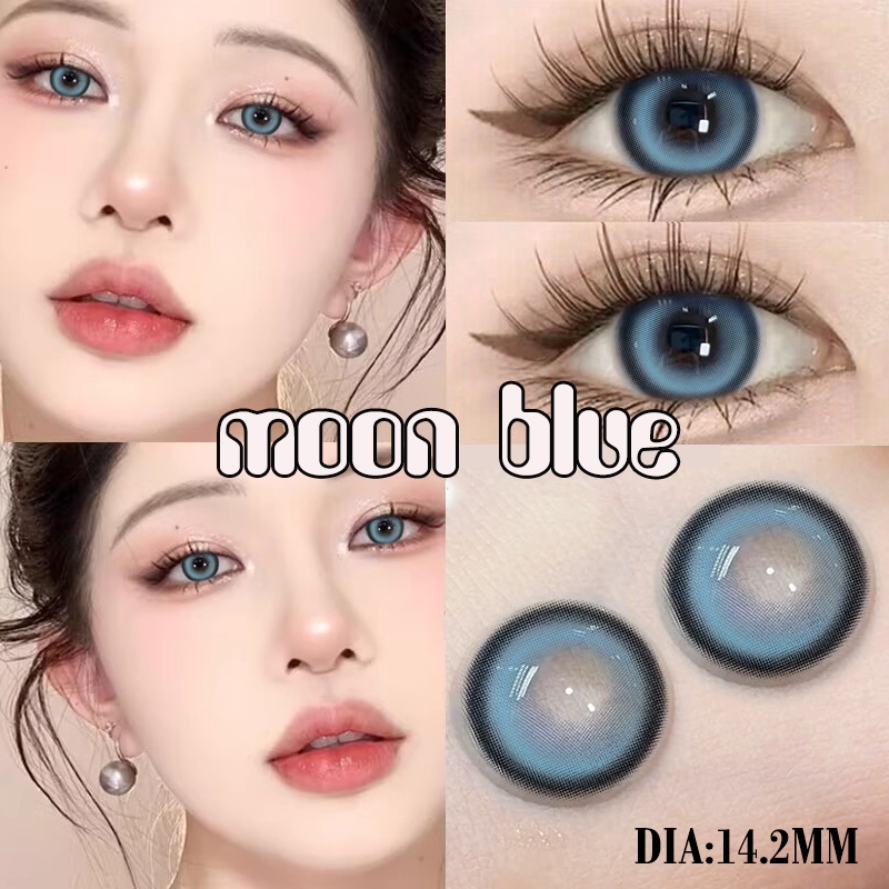 Yilala 2PCS/1Pair คอนแทคเลนส์สี มีค่าสายตา  คอนแทคเลนส์แบบ 6 เดือนรายเดือน  Contact Lens