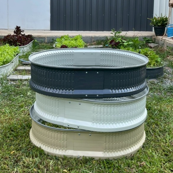 [รุ่นใหม่]กระถางเมทัลชีทปลูกผัก ขนาดกว้าง65cmxยาว90cm ปลูกดอกไม้ต้นไม้