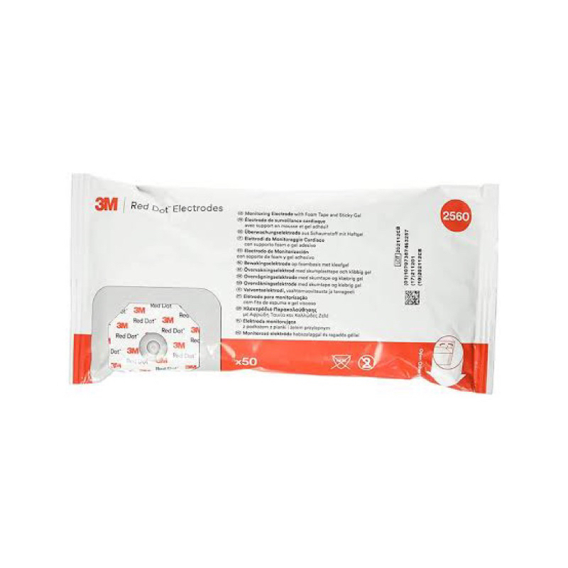 3M Red Dot Electrodes (2560) สำหรับผู้ใหญ่ 50ชิ้น/ห่อ