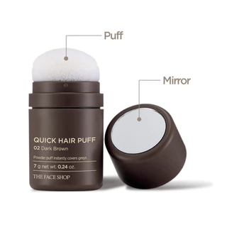 แท้✔ The Face Shop Quick Hair Puff 7g คุชชั่นปิดเหม่ง แป้งปิดเหม่ง ผมดูหนา เนียน #VV