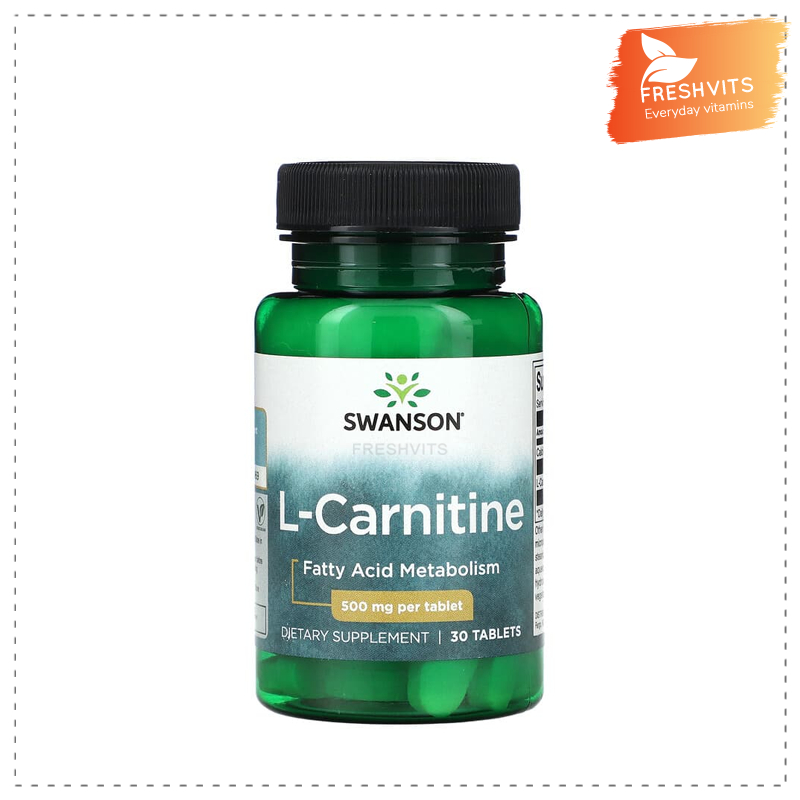 Swanson, L-Carnitine, 500 mg, 30 Tablets