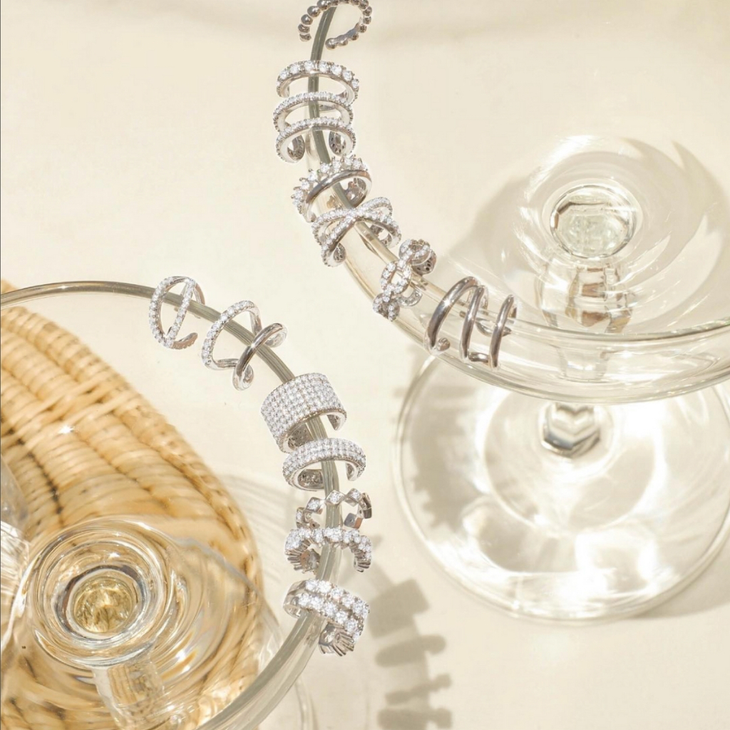 SHEPENDENCE ต่างหูหนีบ LUXE คริสตัล Queen เงินแท้ S925 - รูปที่ 2