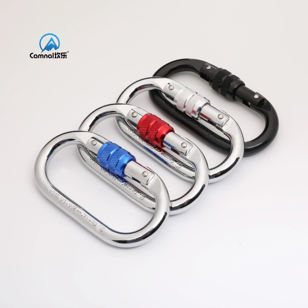คาราบิเนอร์ ทรงโอ รับน้ำหนักได้ 25KN Carabiner O-tyep เกลียวหมุน ยี่ห้อ: Camnal CA-K9935