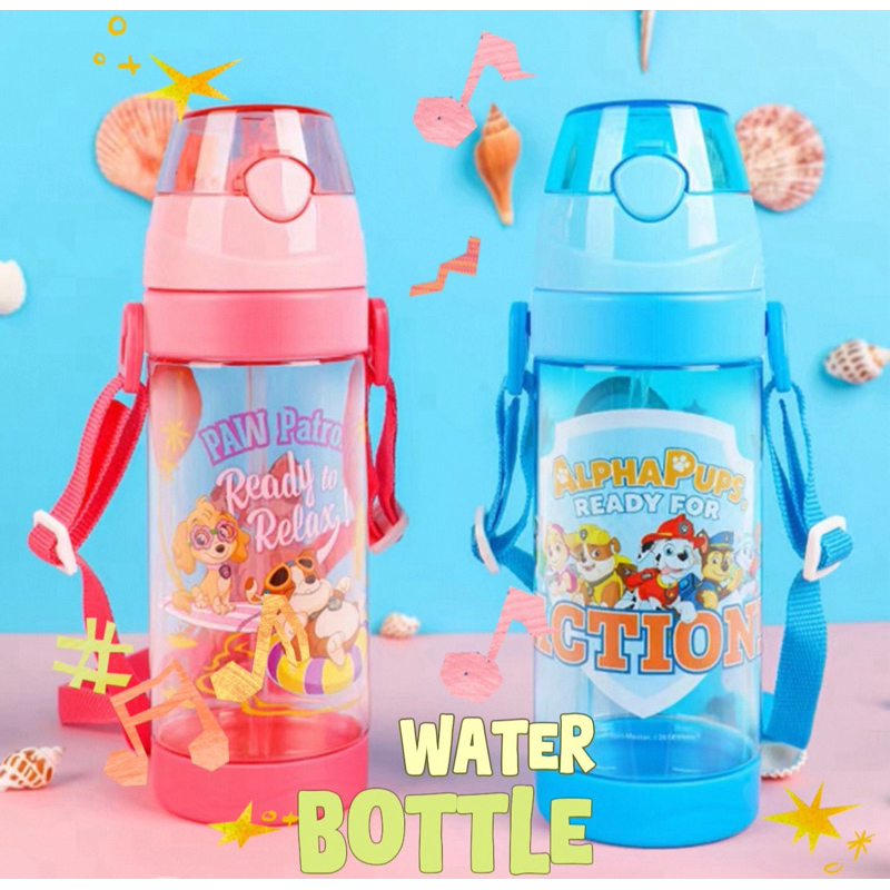 พร้อมส่ง กระติกน้ำ ขวดน้ำ Paw Patrol กระติกน้ำหลอดเด้ง รุ่นใหม่ล่าสุด มาพร้อมสายสะพาย