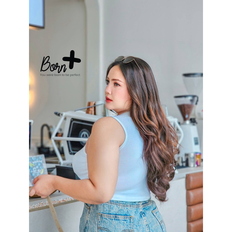 Bornplusเสื้อกล้ามครอปฟองน้ำไซส์ใหญ่ - รูปที่ 6