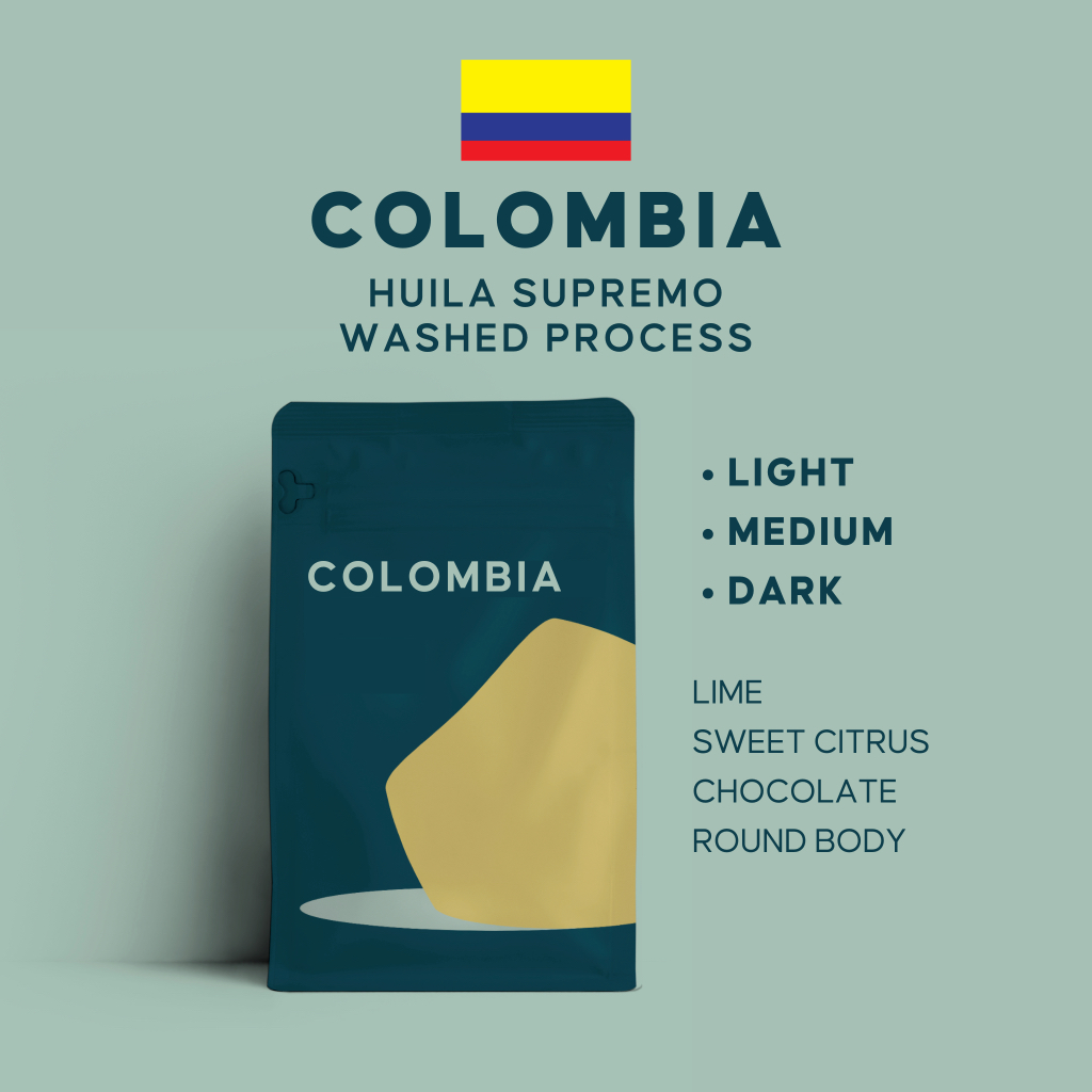 เมล็ดกาแฟ โคลัมเบีย มีให้เลือก 3 ระดับการคั่ว - Colombia Coffee Bean