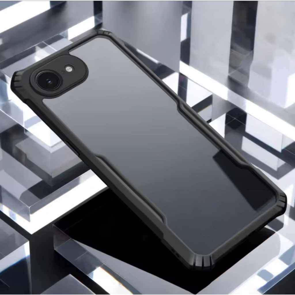 เคสขอบนิ่มหลังใสแข็ง Case Ip 16E (SE4) กันกระแทกขอบดำ PC+TPU เคสโทรศัพท์