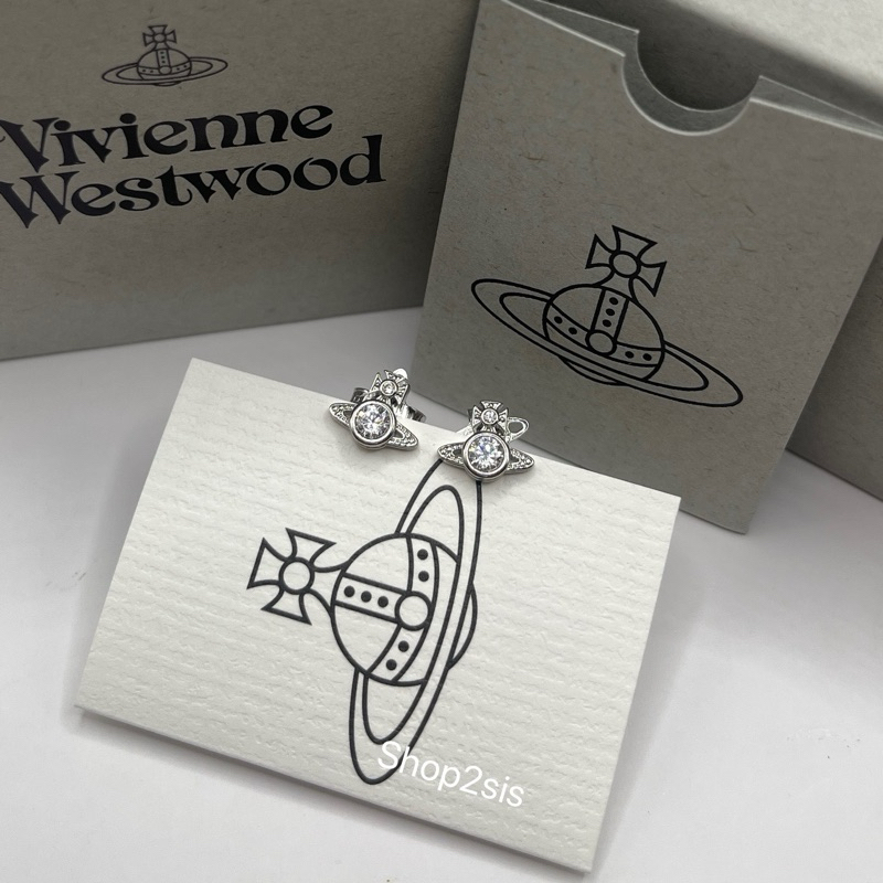 🪐พร้อมส่ง✨New Vivienne Westwood London Orb Earrings(มีสีมากกว่าในรูปค่ะ) ของแท้💯 (ฟรีถุงกระดาษเฉพาะรุ่นนี้)