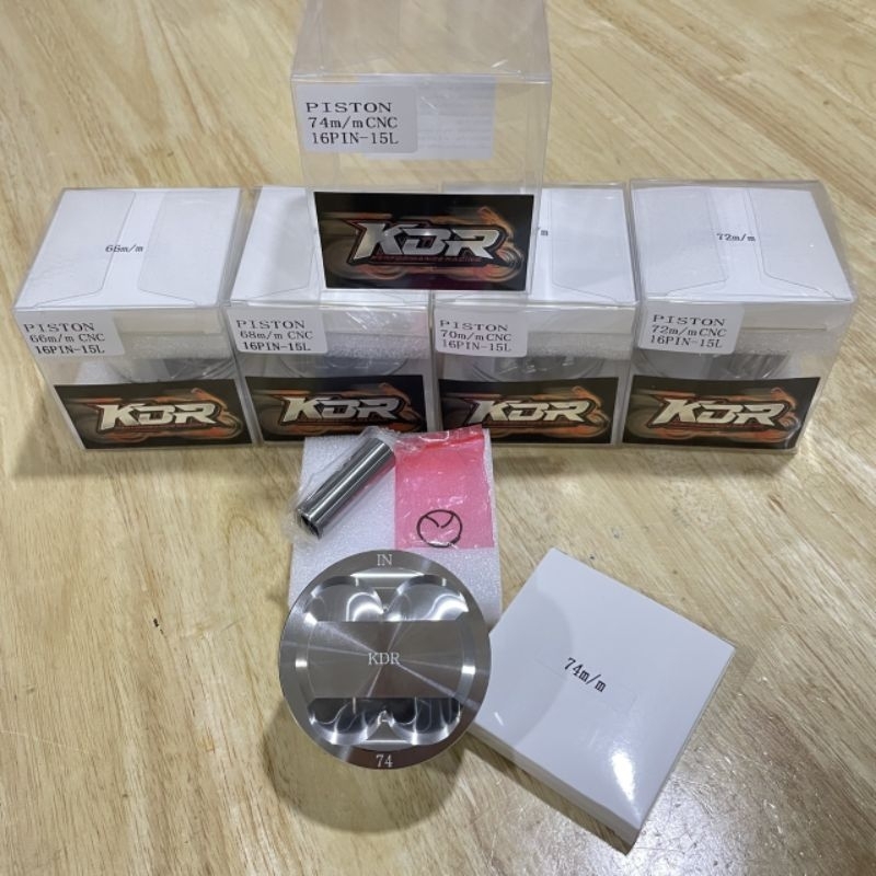 ลูกสูบ KDR ปาดหัวหลบวาว ตามสเปคKDR แรงๆ 66-74mm