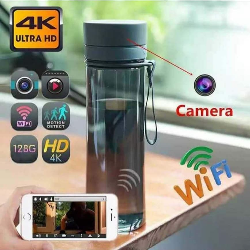 กล้อง ในกระติกน้ำ WiFi ดูผ่านมือถือได้จากทั่วโลก ภาพคมชัด
