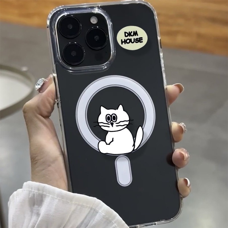 🦋GOOD🦋แม่เหล็ก เคสใสกันกระแทก เคสสําหรับไอโฟน 11 เคสชาร์ได้ สำหรับ IPhone 13 15 7Plus 14 12 11 Pro MAX 8 7 Plus 16 xsmax