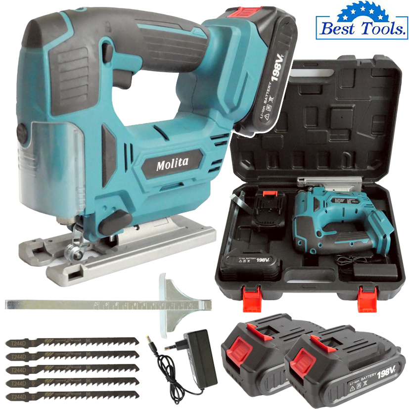 Molita Brushless Jig Saw จิ๊กซอว์ไฟฟ้าไร้สาย  แบตเตอรี่เครื่องมือไฟฟ้า Jig Saw งานไม้  198V แบตเตอรี่