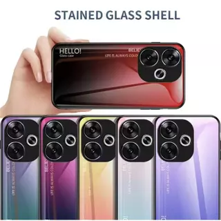 Case A5pro เคสกันกระแทก ไล่สี สำหรับ Oppo A5 Pro เคสกระจก ขอบนิ่ม TPU CASE