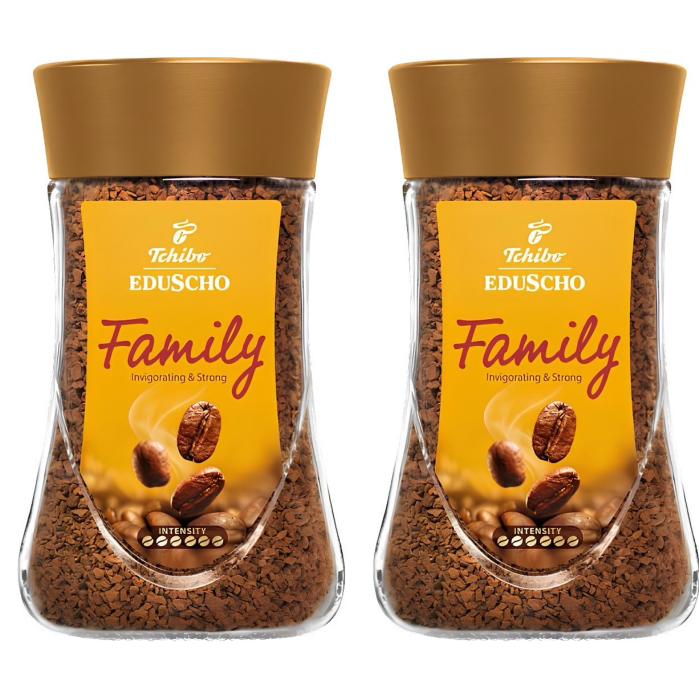 Tchibo Family Instant Coffee ทชิโบ แฟมิลี่ กาแฟสำเร็จรูป 200g. (2ขวด)
