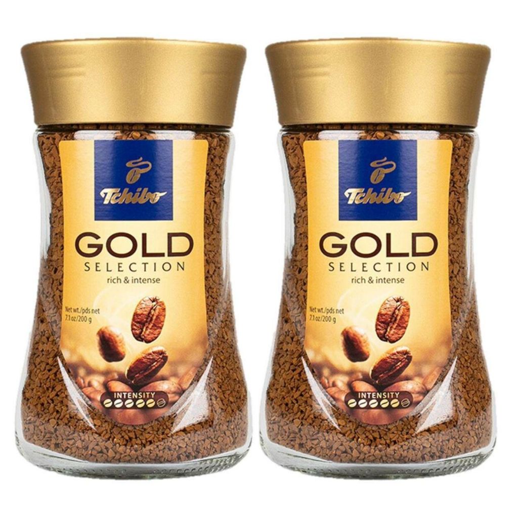 Tchibo Gold Selection Instant Coffee ทชิโบโกลด์ กาแฟสำเร็จรูป 200g. x (2ขวด)