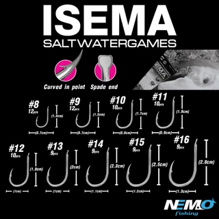 เบ็ด Isema Salt Water Games ตกปลาน้ำจืด,ปลาบ่อ,ทนน้ำเค็ม,ไม่ขึ้นสนิม,ใช้กับงานไมโครจิ๊กได้