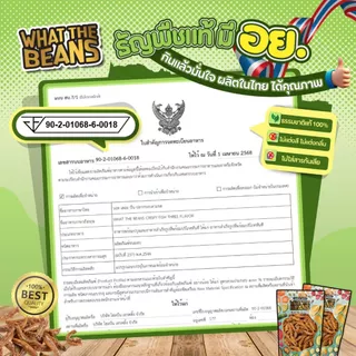 ปลากรอบสมุนไพร/สามรส/งา ขนาด 400 กรัม ตัวใหญ่ WHAT THE BEANS