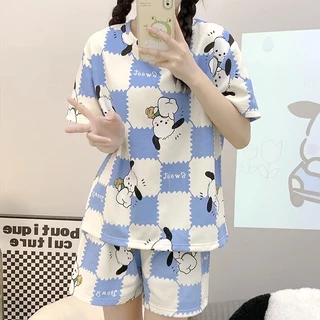 ชุดนอนผู้หญิงขาสั้น ชุดนอนผู้หญิงน่ารักๆ ชุดนอนแขนสั้น ชุดนอนผู้หญิง AE