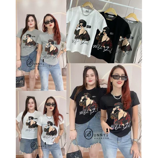 A180 BunnyFashion เสื้อสลาฟสกรีนลาย มี 3 ขนาดไซส์ เนื้อผ้าบาง
