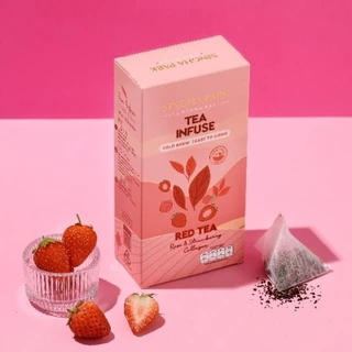 ชาชงเย็น Tea Infuse Red Tea ชาแดงอัสสัมผสมคอลลาเจน กลิ่นกุหลาบและกลิ่นสตอเบอรี่