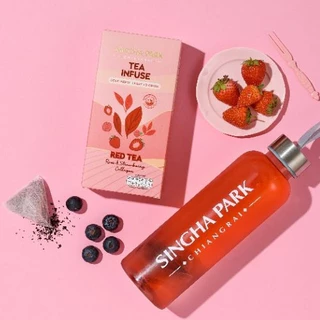 ชาชงเย็น Tea Infuse Red Tea ชาแดงอัสสัมผสมคอลลาเจน กลิ่นกุหลาบและกลิ่นสตอเบอรี่