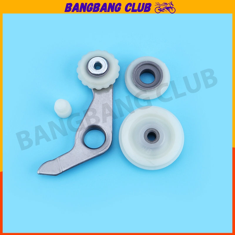 ชุดกดโซ่ 1ชุด wave125i 2012-2020 msx125 ขาเหล็กกดโซ่ + ยางกลิ้ง +ยางกด+ยางอุดสีขาว ชุดโซ่ราวลิ้น 4ชิ้น เคล็ดลับความเร็ว - รูปที่ 2