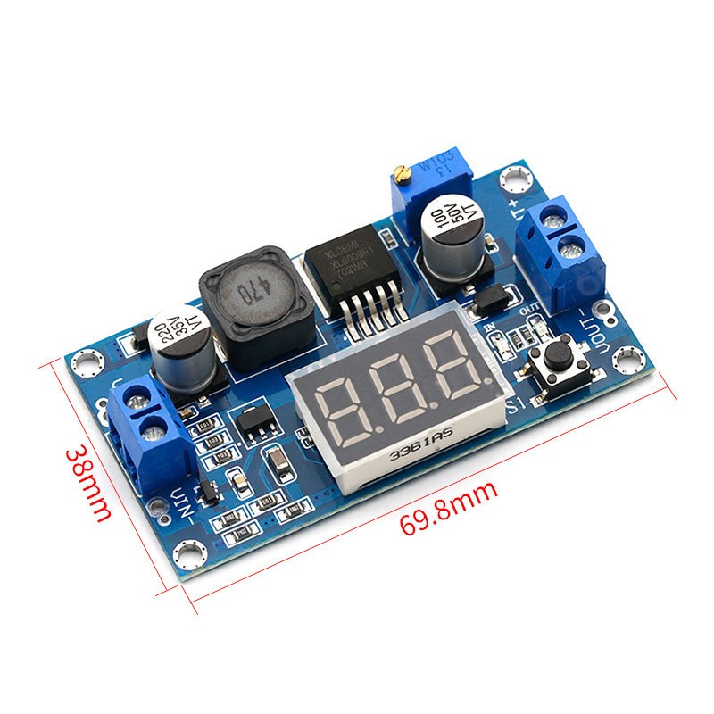 XL6009 โมดูลเพิ่มแรงดัน DC-DC Step up 4-32V to 5-35V Adjustable แปลงไฟจาก Boost Converter โวลต์มิเตอ