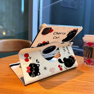 🌻24 ชั่วโมง🌻เคสป้องกัน iPad cherry cat gen11 pro11หมุนได้ 360° Air8/7/6 เหมาะสำหรับรุ่น Gen12 Gen10