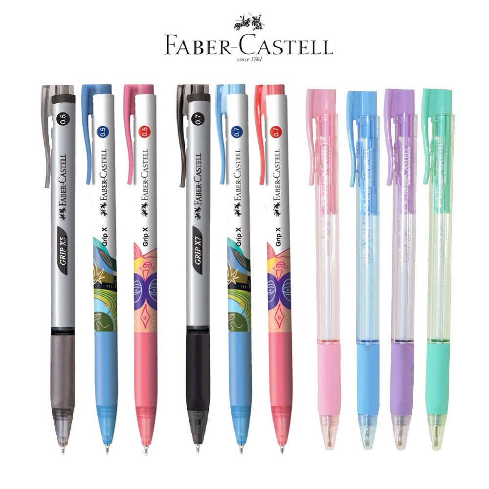 ปากกาลูกลื่น Faber-Castell รุ่น Grip X5 / Grip X7 / Grip X P5 สีน้ำเงิน/ดำ/แดง Balpoint Pen [S24]