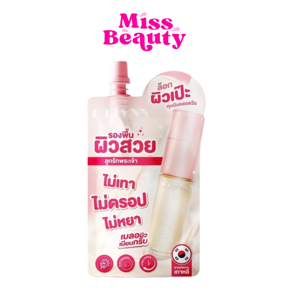 (ซอง) MELYNN - Charming Skin Tinted Foundation มีลีนณ์ ชาร์มมิ่ง ทิ้นเทด ฟาวน์เดชั่น 5 กรัม