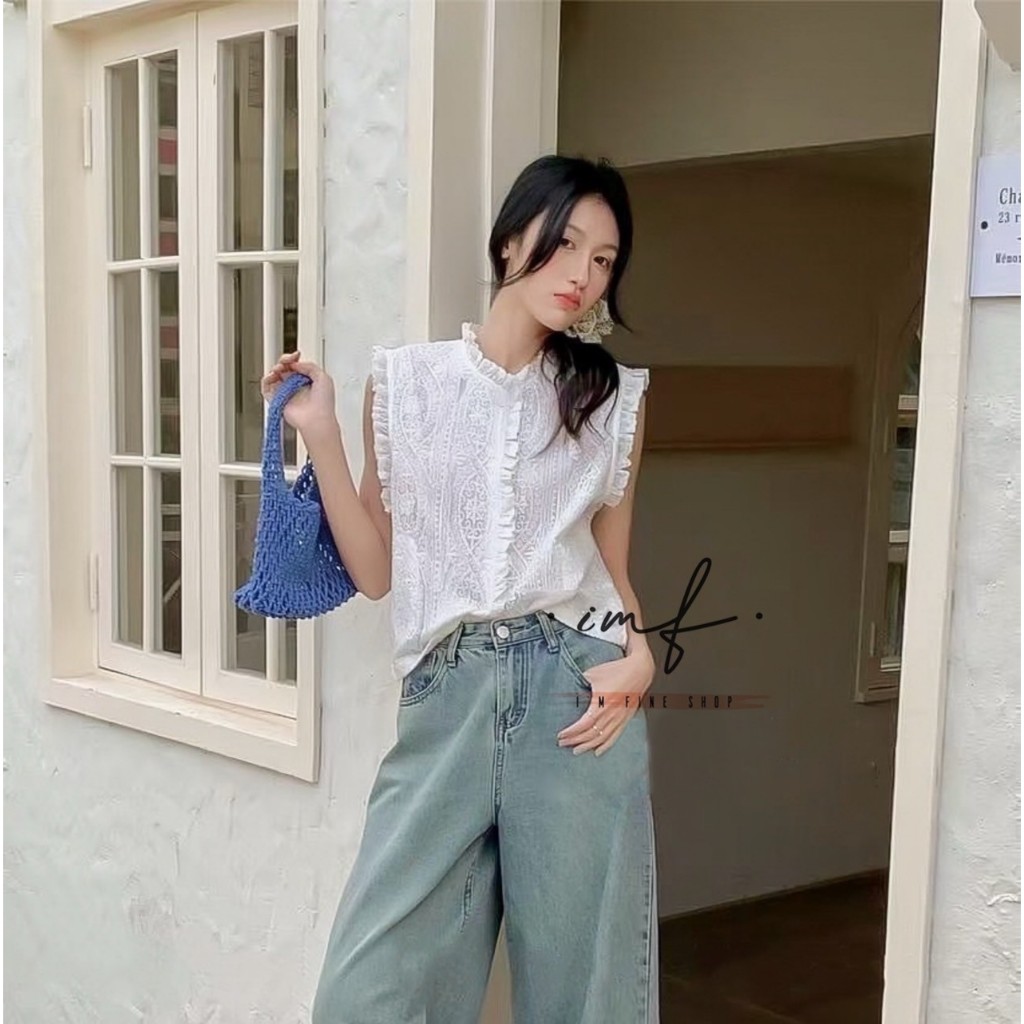 iamfine.shop J020568 เสื้อกล้ามลูกไม้