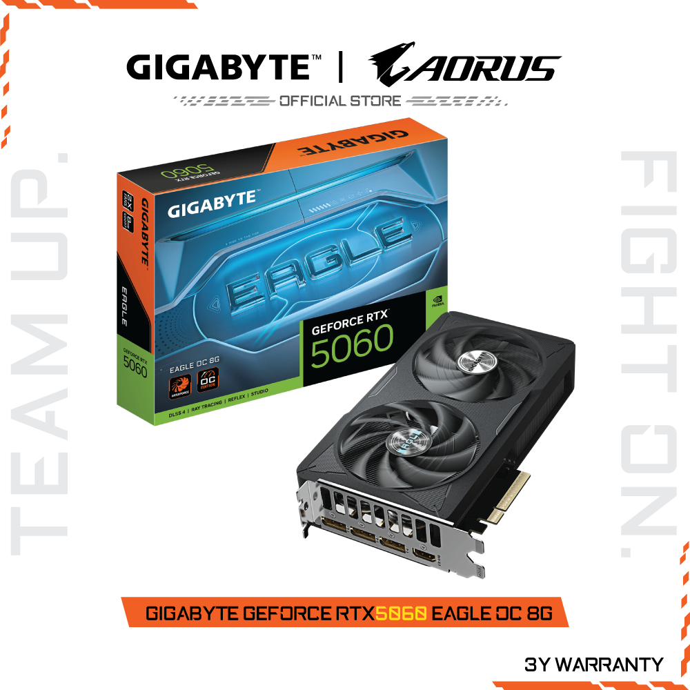 GIGABYTE GeForce RTX 5060 EAGLE OC 8G (VGA Card) GV-N5060EAGLE OC-8GD-1.0