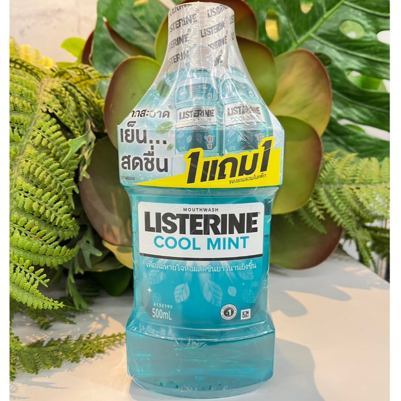 (1แถม1) LISTERINE COOL MINT นำ้ยาบ้วนปาก ปริมาณสุทธิ 500 มล.