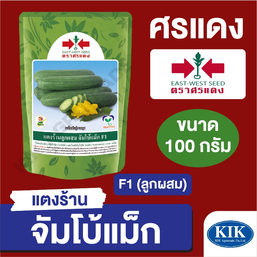 เมล็ดพันธุ์ ศรแดง BIG แตงร้าน จัมโบ้แม็ก EBS (ซอง) ขนาด 100 กรัม