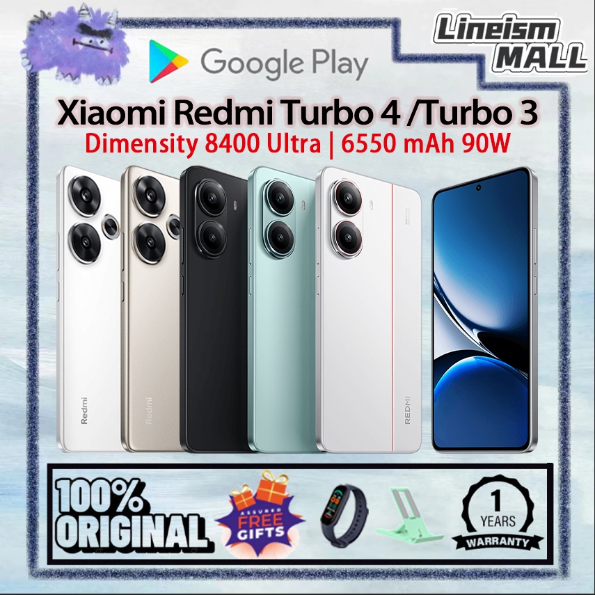 Xiaomi Redmi Turbo 4 Dimensity 8400 Ultra 6.67 inches 6550 mAh 90W Dual SIM Redmi Phone
